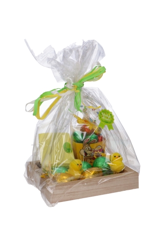 [K1272089-PASEN] Houten Paas Dienblad Naturel 19x19x4.3cm 1 stuks