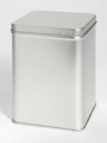 [1150150] Blikken Blanco Vierkant 500gram 10.2x10.2x14.6cm 12stuks