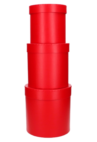 [K1272087] AKTIE LUXE KANT & KLARE Flowerbox Latemar Rood Medium Rond Set van 3st