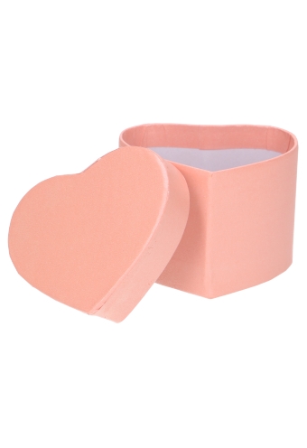 [K1272080] LUXE KANT & KLARE Flowerbox Latemar Hartje Roze 9.5x7.5x6.5cm 12 stuks