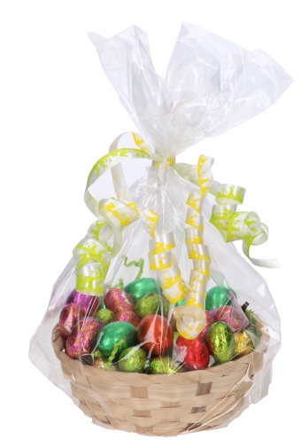 [K1190754] Bamboemanden Paasmand 15x5.5cm & Transparant Zakje 17+10x38cm 10stuks