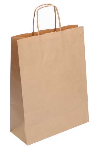 [K1120077] Papieren Draagtas Kassel Met Handvat Kraft A5 18x8x22cm 50stuks