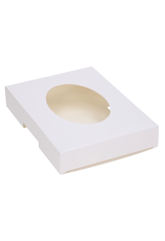 [K1360555] Sokkel Pasen Ei Sokkeltje Wit Mat 17.5x12x2.5cm 25stuks