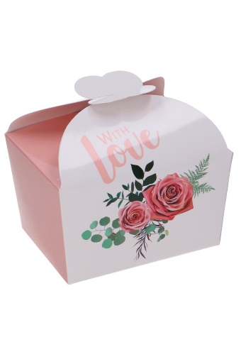 [K1360552] Bonbondoosjes Love 500gram Met Vlindersluiting 11.5x9x7cm 24stuks