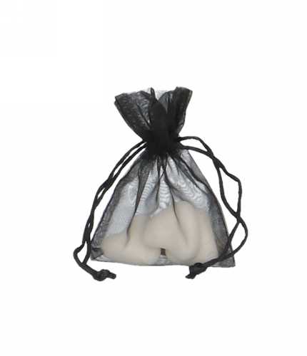 [K1070125] Organza zakjes Zwart Klein 9x12.5cm 10stuks