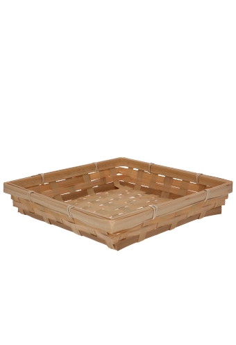 [1190354] Mandje bamboe Vierkant 22x22x4cm 20stuks