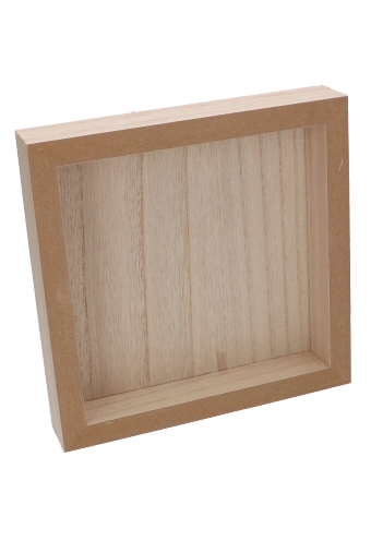[K1272089] Houten Dienblad Naturel 19x19x4.3cm 1 stuks