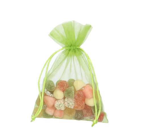 [K1070129] Organza zakjes Appel Groen Medium 12x17cm 10stuks