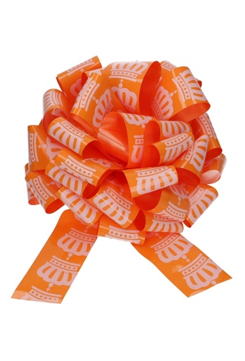 [K1290407] Autostrikken Groot Padova Gelakt Oranje Kroon d35+17cm Hoogte 22cm