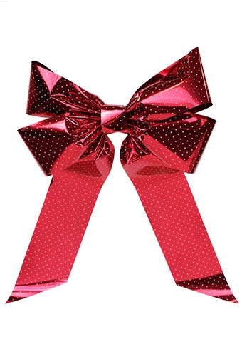 [K1290416] Decoratie Strik Livorno Wijn Rood & Witte Dots Print 70x50+60cm