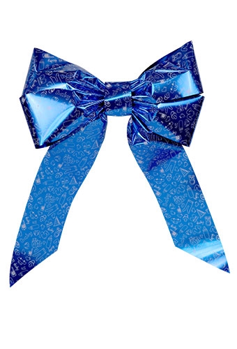 [K1290419] Decoratie strik Livorno Baby Boy Metallic Blauw 70x50+60cm