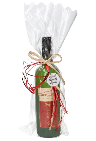 [K1171210] Wijnzakje Bio Transparante Folie Zakje 18x48cm 50stuks