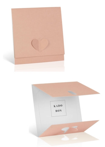 [K1020107] Kadobon & Envelop Love Naturel 12.5x12.5cm 10stuks