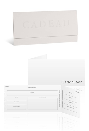 [K1020136] Kadobon & Envelop Impression Cadeau Wit 21.5x10.5cm 10stuks