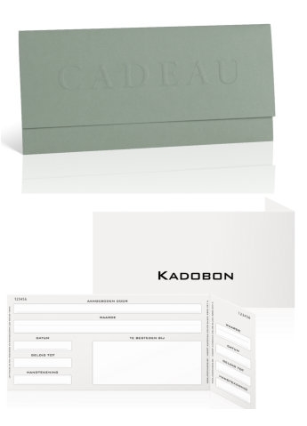 [K1020138] Kadobon & Envelop Impression Cadeau Petrol 21.5x10.5cm 10stuks