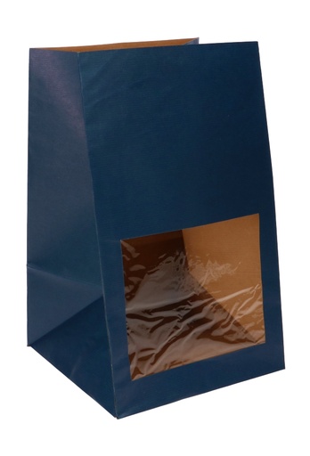 [K1070973] Kadozak Viborg Kraft Blauw Met Venster 22.5x22.5x38cm 25stuks OP IS OP