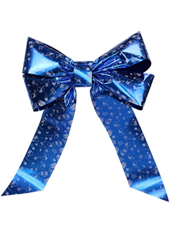 [K1290424] Decoratie strik Livorno Boy Verjaardag Metallic Blauw 70x50+60cm