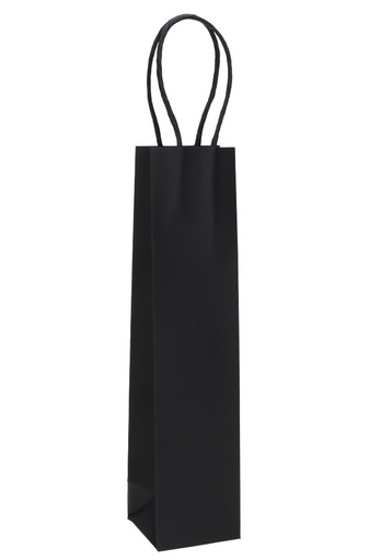 [K1110788] Kadotasjes Lenno Met Handvat Zwart 7x7x30cm 10stuks