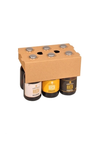 [1180129] Bierverpakking Kraft Topclusters 6 Dikbuik Flesjes Bier 200stuks