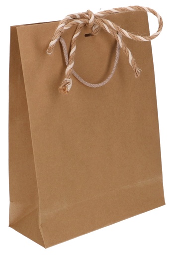 [K1110790] Kadotasjes Noli Kraft Met Koord & Lintgleuf 24x10x32cm 10stuks