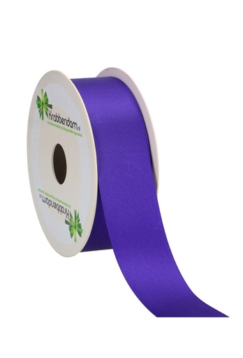 [K1300021] Satijn Dubbel Lint 40mm x 25 meter Donker Paars