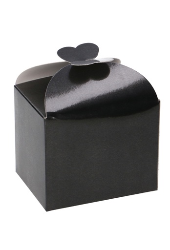 [K1360572] Bonbondoosjes Todi Zwart Glans 250gram 9.5x7.5x6cm 25stuks