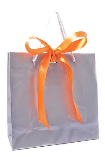 [K1110489-8ST] Kadotasje Sora Zilver Glans & Koord & Lintgleuf 23x9x23cm 8stuks