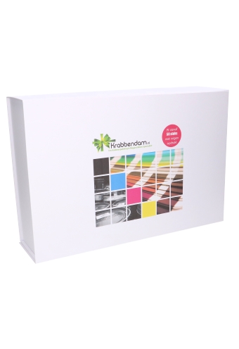 [K1271860-PRINT] Luxe Magneetdozen Venetie Wit Mat Digitaal Bedrukt 44x30x12cm 10stuks