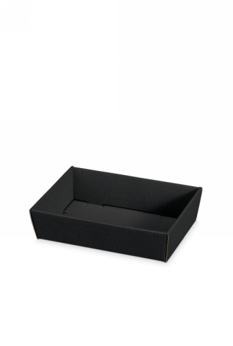 [1170961] Geschenkdoos Korf Relief Zwart 22x14x5.5cm 25stuks