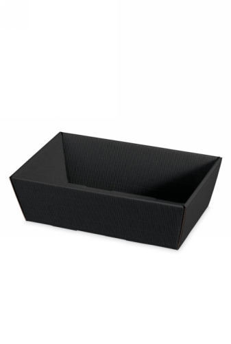 [1170963] Geschenkdoos Korf Relief Zwart 33x19x11cm 25stuks