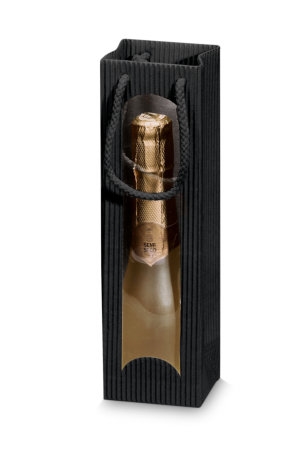[1171217] Wijntas Piccolo Champagne & Venster Zwart 7.5x6.5x26cm 20stuks