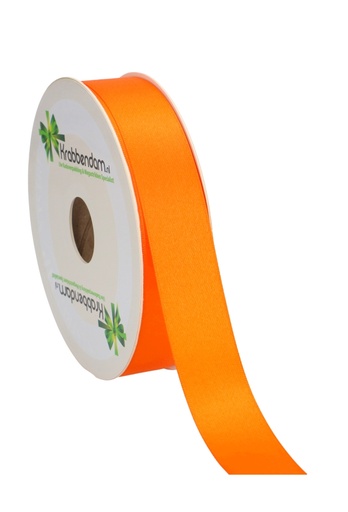 [K1300029] Satijn Dubbel Lint 25mm x 50 meter Oranje
