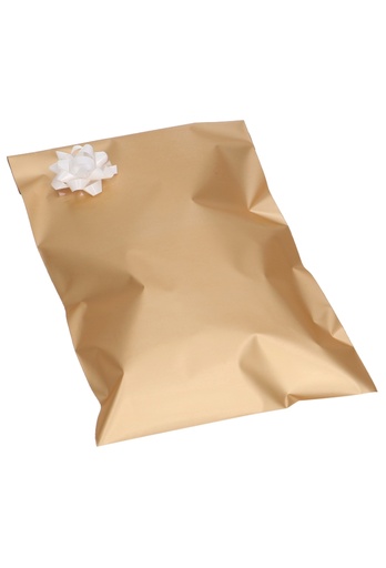 [K1070976] Kadozakjes Folie Mita Champagne Goud & Plakstrip 12x18.5+3cm 100stuks
