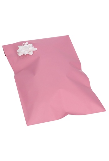 [K1070978] Kadozakjes Folie Mita Mat Roze & Plakstrip 12x18.5+3cm 100stuks