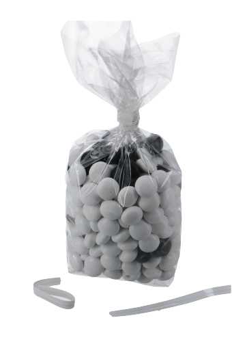 [K1550010] Decotwist Clipje Wit 10cm 1000stuks