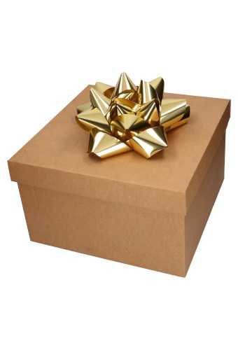 [K1290191] Grote Bow Strik Goud Metallic Met Plakker 26cm Doorsnee