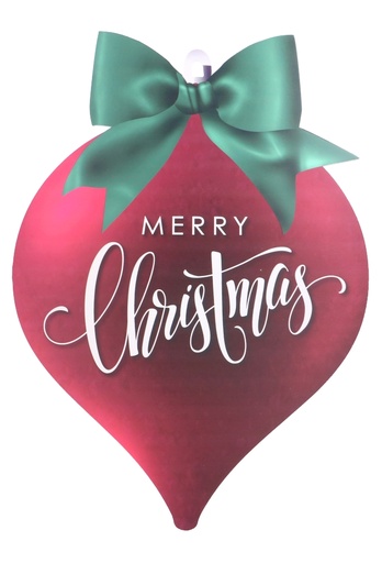 [K1330318] Decoratie Grote Etalage Merry Christmas Druppel 46x55cm 1 stuk
