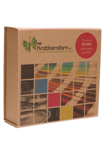 [K1270551-PRINT] Luxe Magneetdozen New York Digitaal Bedrukking Kraft 15x15x5cm 25st