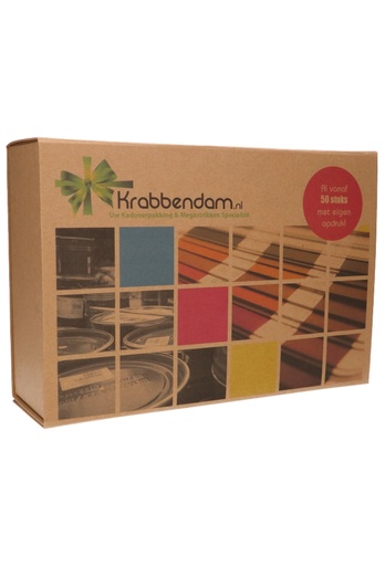 [K1270553-PRINT] Luxe Magneetdozen New York Kraf Digitaal Bedrukking 33x22x10cm 25stuks