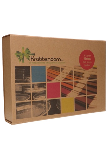 [K1270554-PRINT] Luxe Magneetdozen New York Kraft Digitaal Bedrukking 37x26x6cm 25stuks