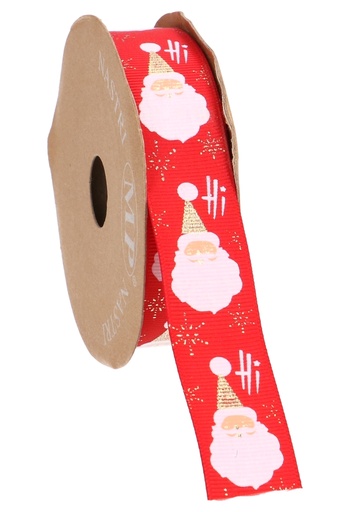 [K1391208] Kadolint Satijn Mat Santa Claus Rood 25mm x 10meter