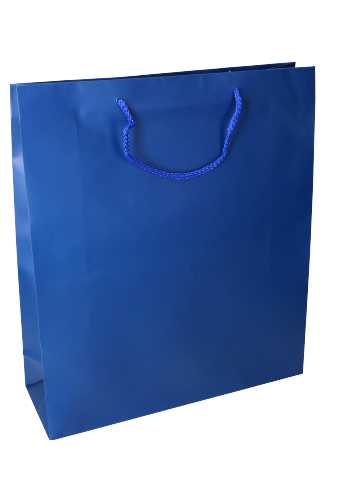 [K1110099] Kadotasjes Latina Mat Donker Blauw Met Koord 36x12x41cm 12stuks