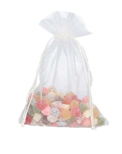 [K1070134] Organza zakjes Ivoor Groot 17x24cm 10stuks