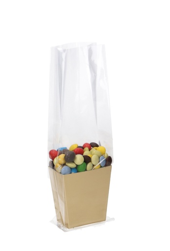 [K1360591] Korfje Hoog Katla Goud Metallic 6x3.8x8cm 50stuks