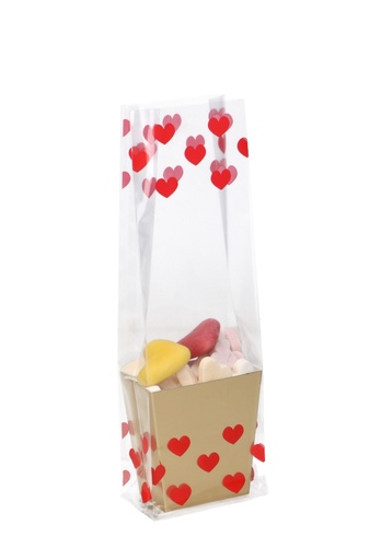 [K1360591-LOVE] Korfje Hoog Katla Goud Metallic 6x3.8x8cm 50stuks