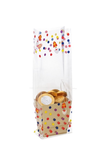 [K1360591-SINT] Korfje Hoog Katla Goud Metallic 6x3.8x8cm 50stuks