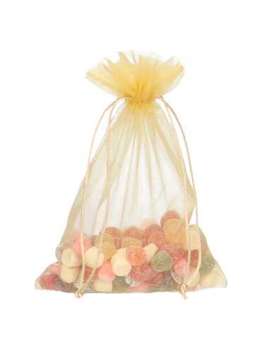 [K1070136] Organza zakjes Goud Groot 17x24cm 10stuks