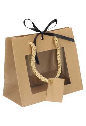 [K1110622] Kadotasjes Lenno Koord Venster Lintgleuf 16x8x14cm 12stuks