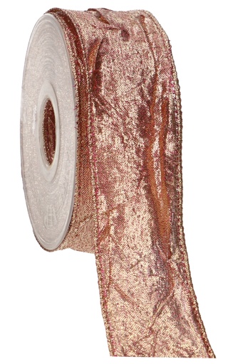 [K1391212] Luxury Metallic Lint Koper Met IJzerdraad 40mm x 10meter