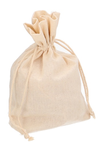 [K1070612] Kadozakjes Blank Katoen Recycled Koord Extra Groot 14.x4.5x18.5cm 10st